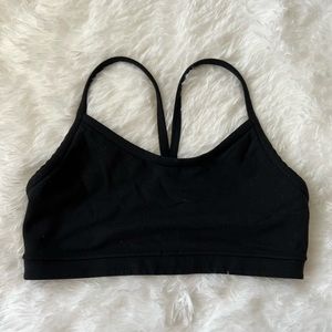 Black Lululemon Flow Y Sports Bra